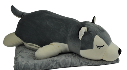 =husky-kocyk-poduszka-haski- koc w poduszce