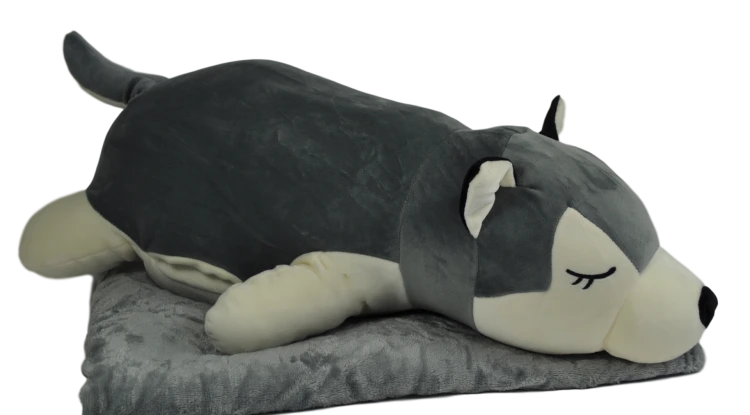 =husky-kocyk-poduszka-haski- koc w poduszce